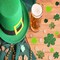 350 Pieces St.Patrick's Day Foam Stickers, Glitter Shamrock Stickers, Green Shamrock Stickers, 3 Different Size Lucky Shamrock Stickers, Irish St.Patrick's Day Party Decoration Supplies